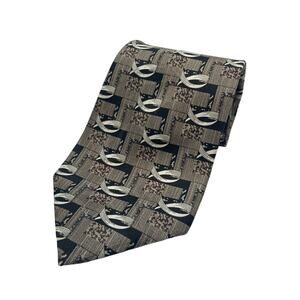 Gospitality Soul Warming Neck Tie Gray/Black 59"L 4"W 100% Polyester New w/Tag